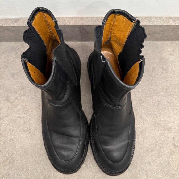 Cole Haan 8 Chelsea Black Leather Fall Boots Pull On Waterproof Rain Booties - Picture 4 of 16